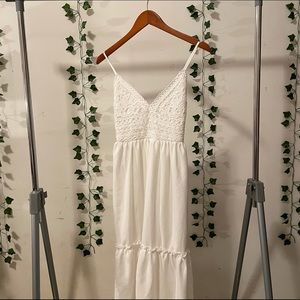 White boho maxi dress